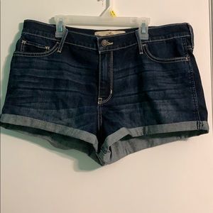 Hollister Dark Wash High-Rise Short-Shorts